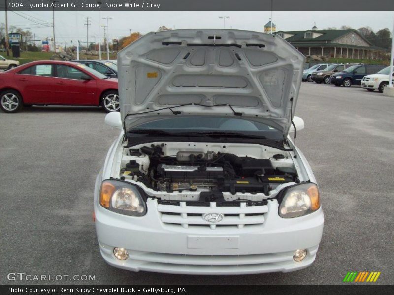 Noble White / Gray 2004 Hyundai Accent GT Coupe