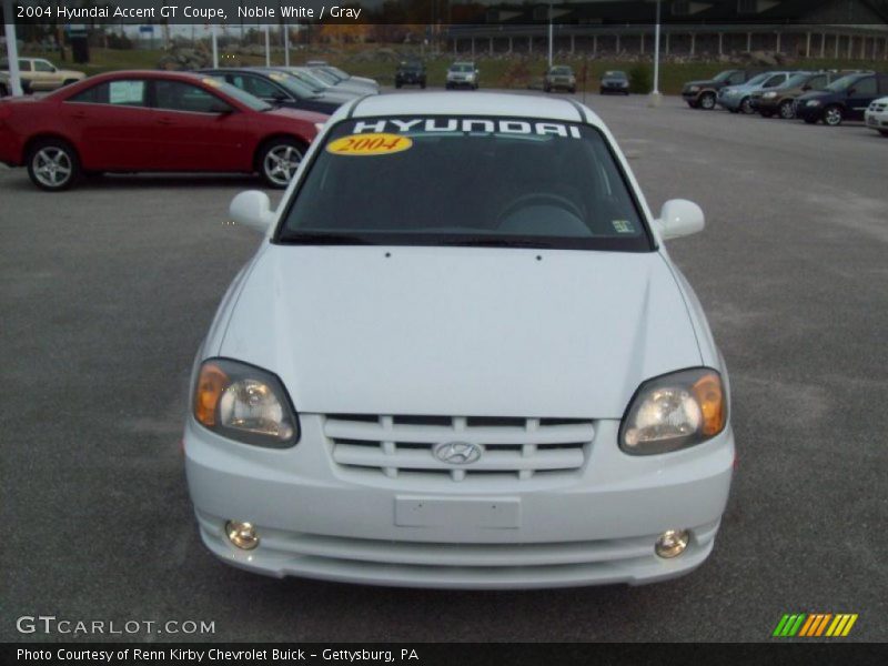 Noble White / Gray 2004 Hyundai Accent GT Coupe