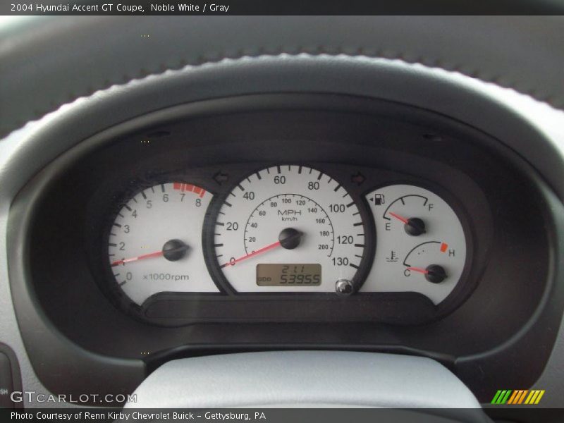  2004 Accent GT Coupe GT Coupe Gauges