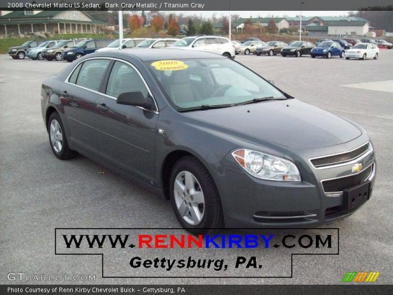 Dark Gray Metallic / Titanium Gray 2008 Chevrolet Malibu LS Sedan