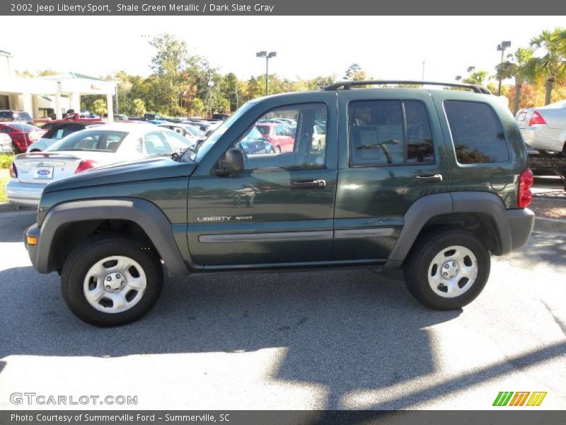 Shale Green Metallic / Dark Slate Gray 2002 Jeep Liberty Sport