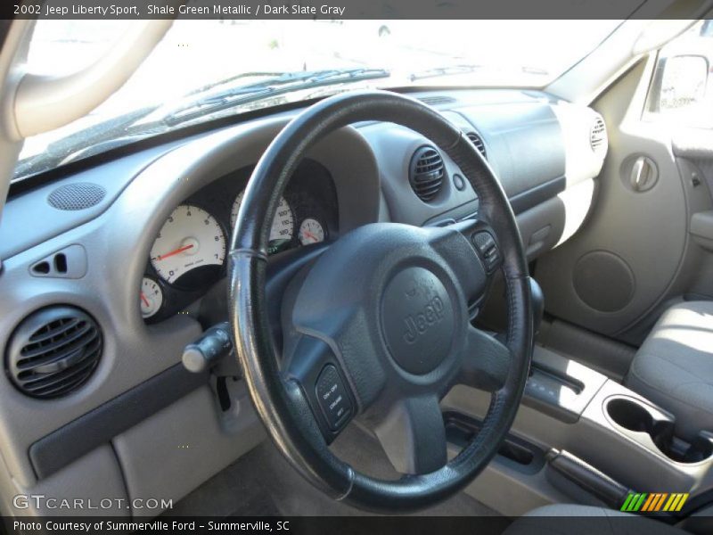 Shale Green Metallic / Dark Slate Gray 2002 Jeep Liberty Sport