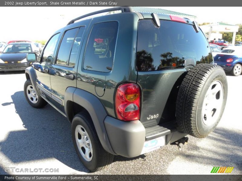 Shale Green Metallic / Dark Slate Gray 2002 Jeep Liberty Sport