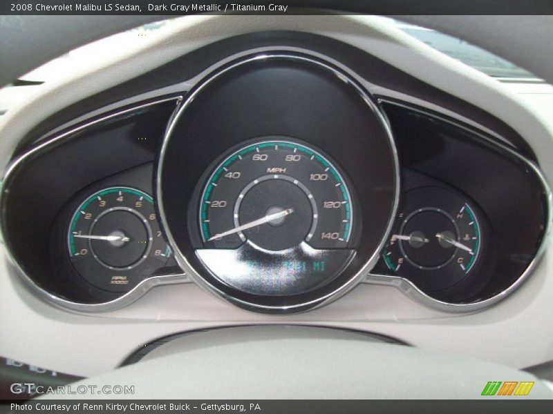 Dark Gray Metallic / Titanium Gray 2008 Chevrolet Malibu LS Sedan