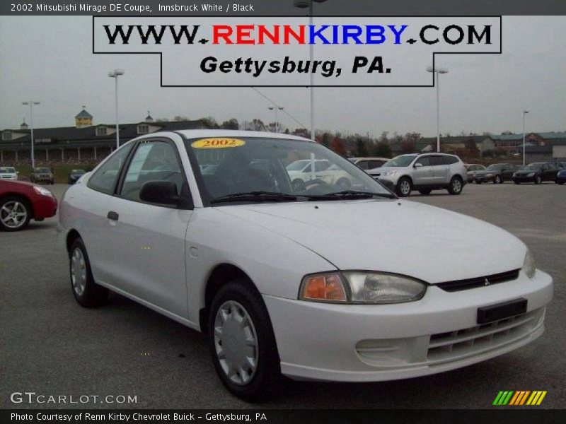 Innsbruck White / Black 2002 Mitsubishi Mirage DE Coupe