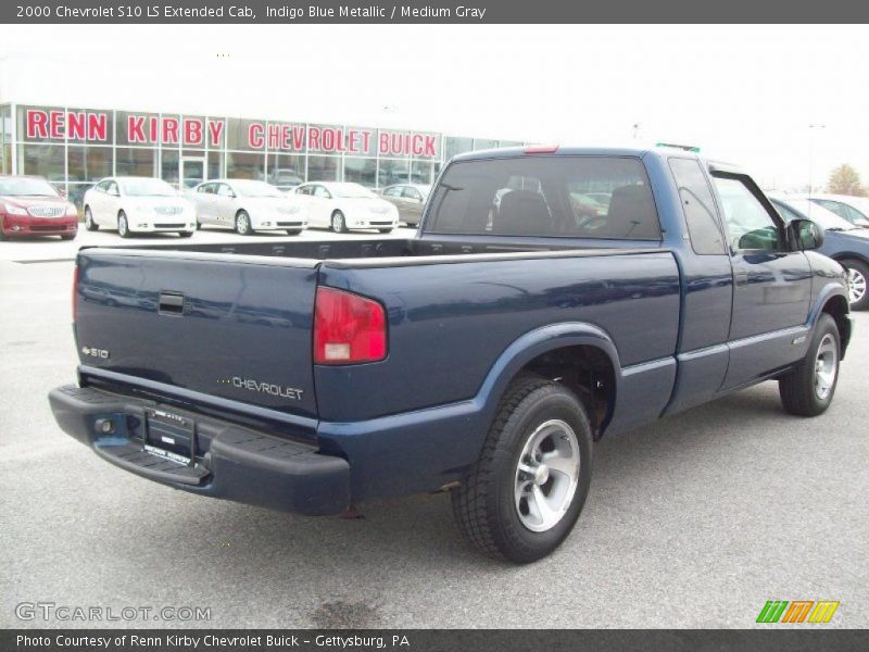 Indigo Blue Metallic / Medium Gray 2000 Chevrolet S10 LS Extended Cab