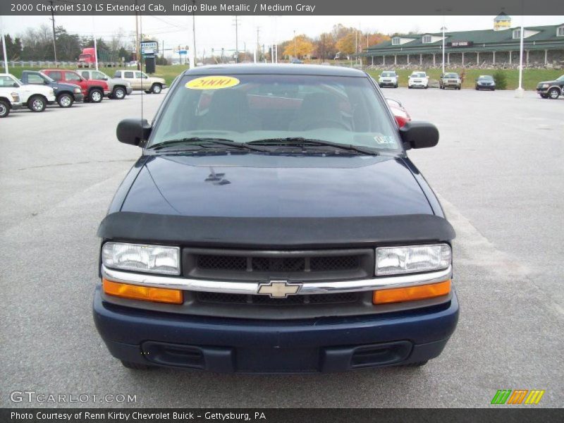 Indigo Blue Metallic / Medium Gray 2000 Chevrolet S10 LS Extended Cab