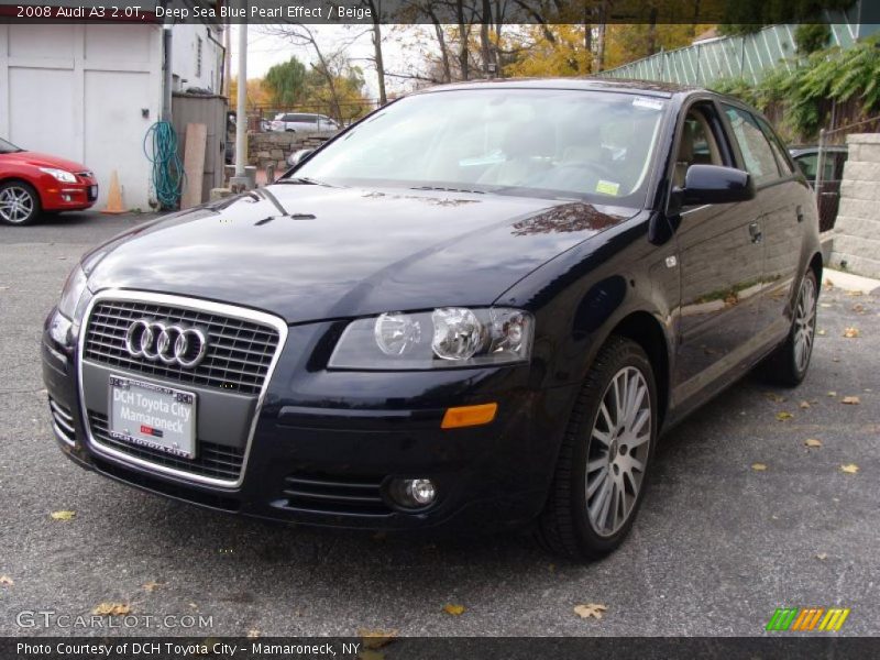 Deep Sea Blue Pearl Effect / Beige 2008 Audi A3 2.0T