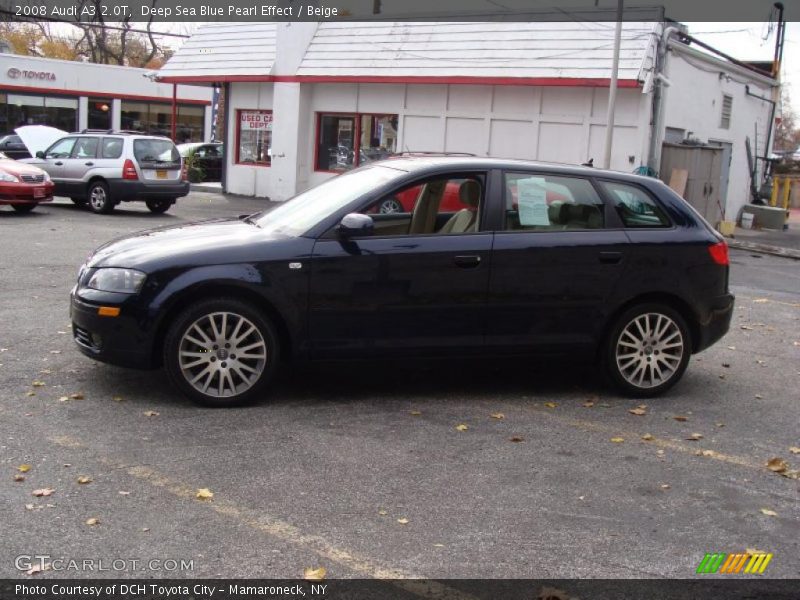 Deep Sea Blue Pearl Effect / Beige 2008 Audi A3 2.0T