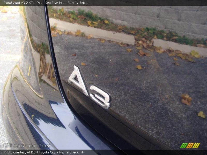Deep Sea Blue Pearl Effect / Beige 2008 Audi A3 2.0T