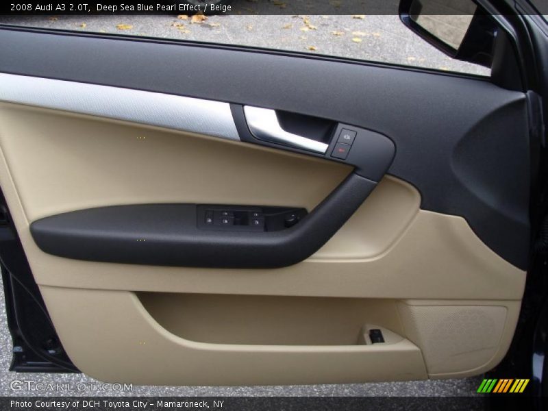Deep Sea Blue Pearl Effect / Beige 2008 Audi A3 2.0T