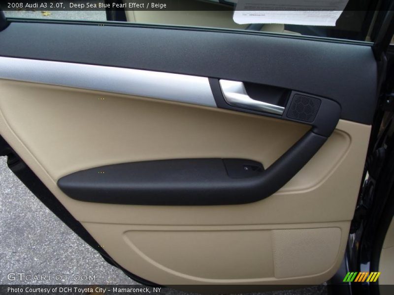 Deep Sea Blue Pearl Effect / Beige 2008 Audi A3 2.0T