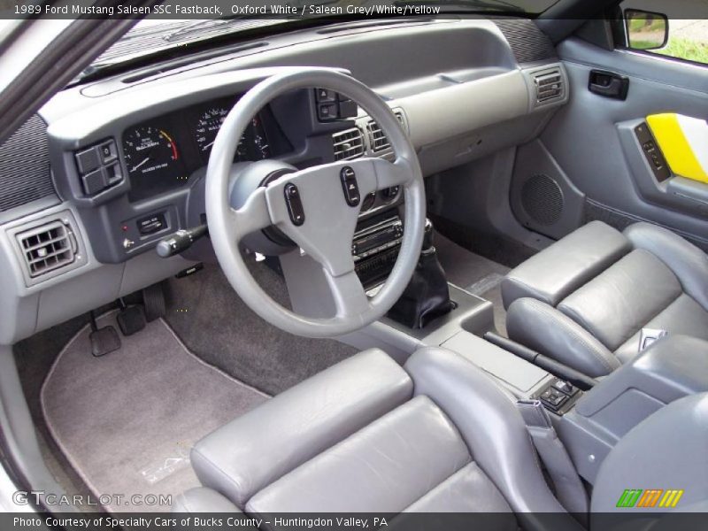 Saleen Grey/White/Yellow Interior - 1989 Mustang Saleen SSC Fastback 