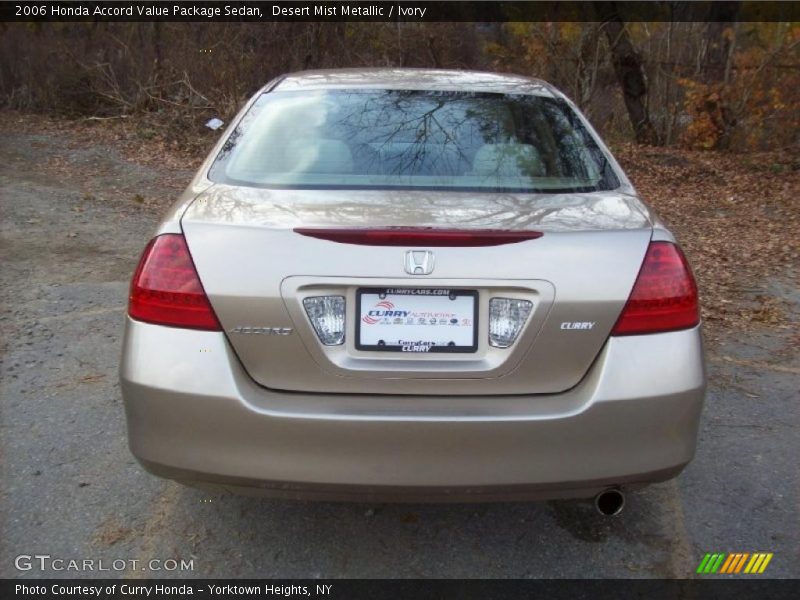 Desert Mist Metallic / Ivory 2006 Honda Accord Value Package Sedan