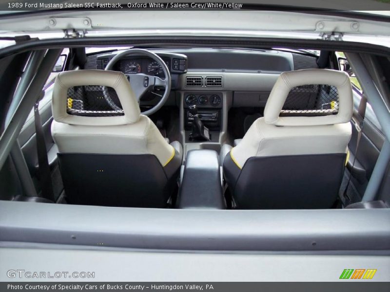 1989 Mustang Saleen SSC Fastback Saleen Grey/White/Yellow Interior