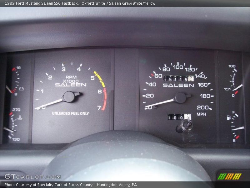  1989 Mustang Saleen SSC Fastback Saleen SSC Fastback Gauges
