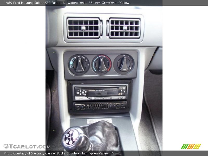 Controls of 1989 Mustang Saleen SSC Fastback