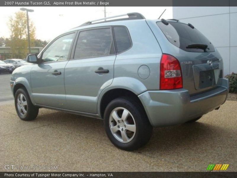 Alpine Frost Blue Metallic / Beige 2007 Hyundai Tucson GLS