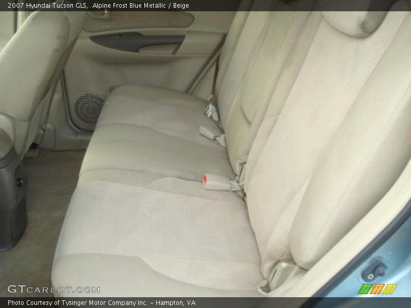 Alpine Frost Blue Metallic / Beige 2007 Hyundai Tucson GLS