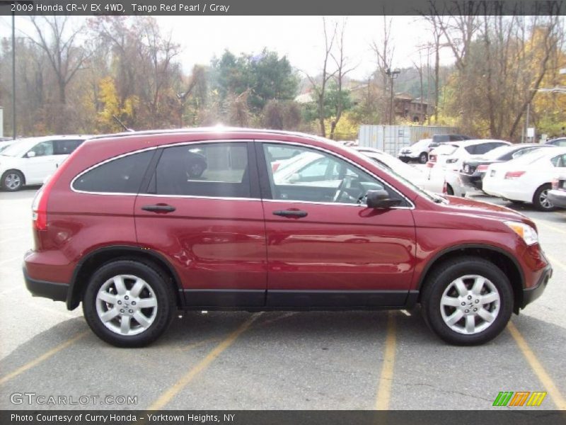 Tango Red Pearl / Gray 2009 Honda CR-V EX 4WD