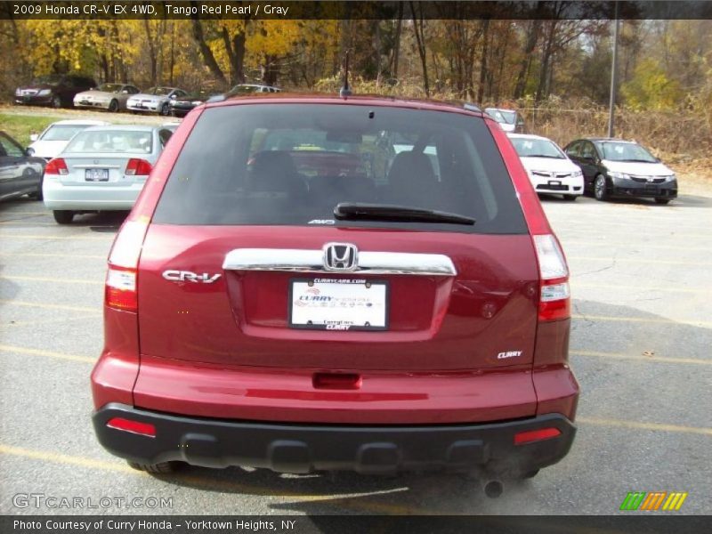 Tango Red Pearl / Gray 2009 Honda CR-V EX 4WD