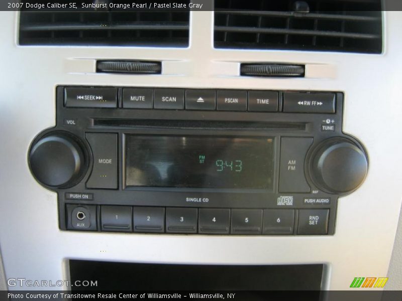 Sunburst Orange Pearl / Pastel Slate Gray 2007 Dodge Caliber SE