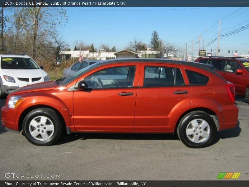 Sunburst Orange Pearl / Pastel Slate Gray 2007 Dodge Caliber SE