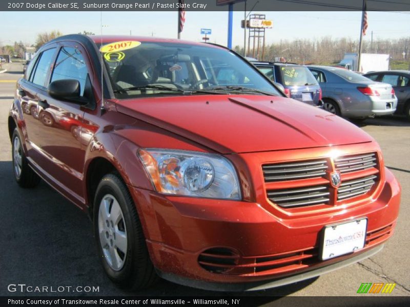Sunburst Orange Pearl / Pastel Slate Gray 2007 Dodge Caliber SE