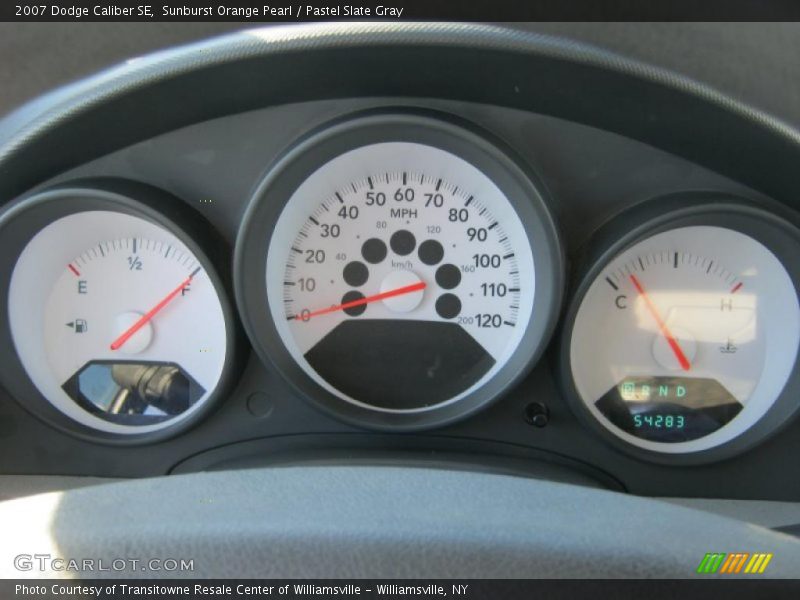 Sunburst Orange Pearl / Pastel Slate Gray 2007 Dodge Caliber SE