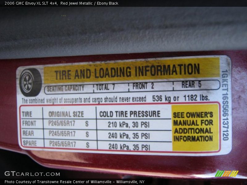 Red Jewel Metallic / Ebony Black 2006 GMC Envoy XL SLT 4x4