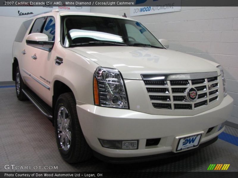 White Diamond / Cocoa/Light Cashmere 2007 Cadillac Escalade ESV AWD