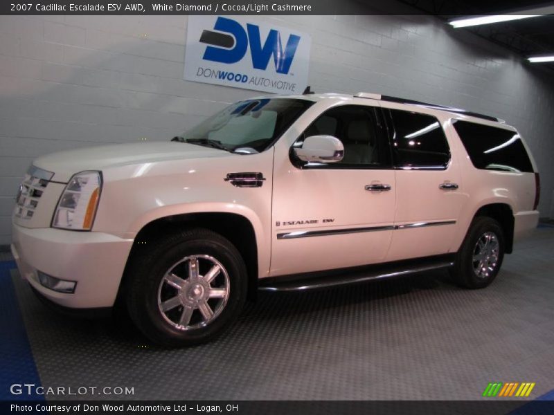 White Diamond / Cocoa/Light Cashmere 2007 Cadillac Escalade ESV AWD