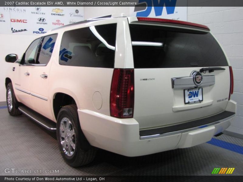 White Diamond / Cocoa/Light Cashmere 2007 Cadillac Escalade ESV AWD