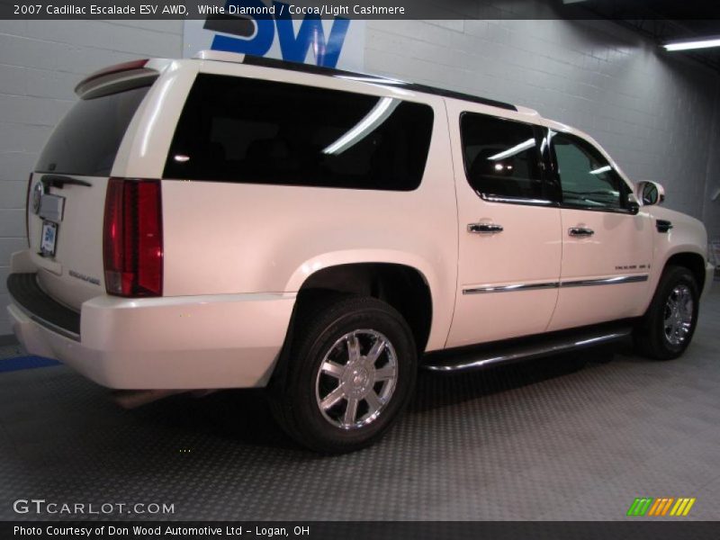 White Diamond / Cocoa/Light Cashmere 2007 Cadillac Escalade ESV AWD