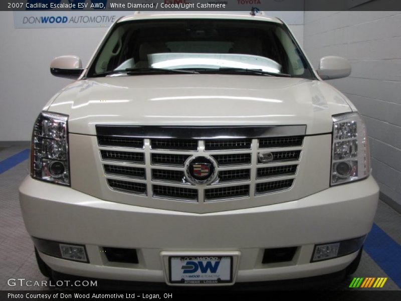 White Diamond / Cocoa/Light Cashmere 2007 Cadillac Escalade ESV AWD