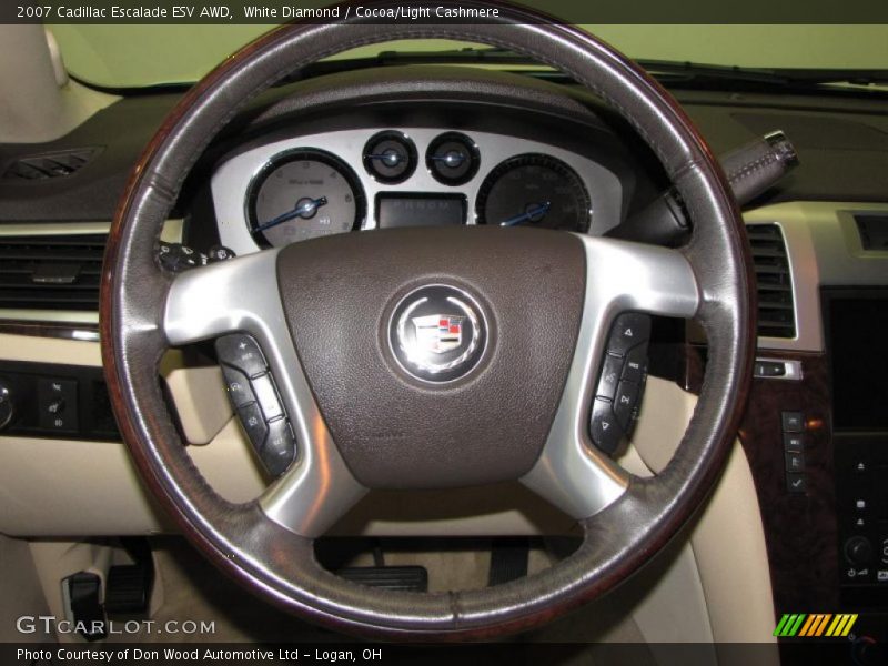 White Diamond / Cocoa/Light Cashmere 2007 Cadillac Escalade ESV AWD