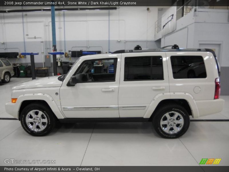 Stone White / Dark Khaki/Light Graystone 2008 Jeep Commander Limited 4x4