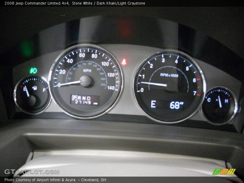 Stone White / Dark Khaki/Light Graystone 2008 Jeep Commander Limited 4x4