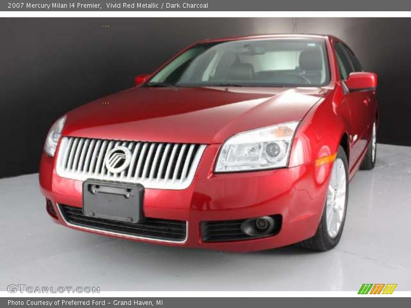 Vivid Red Metallic / Dark Charcoal 2007 Mercury Milan I4 Premier