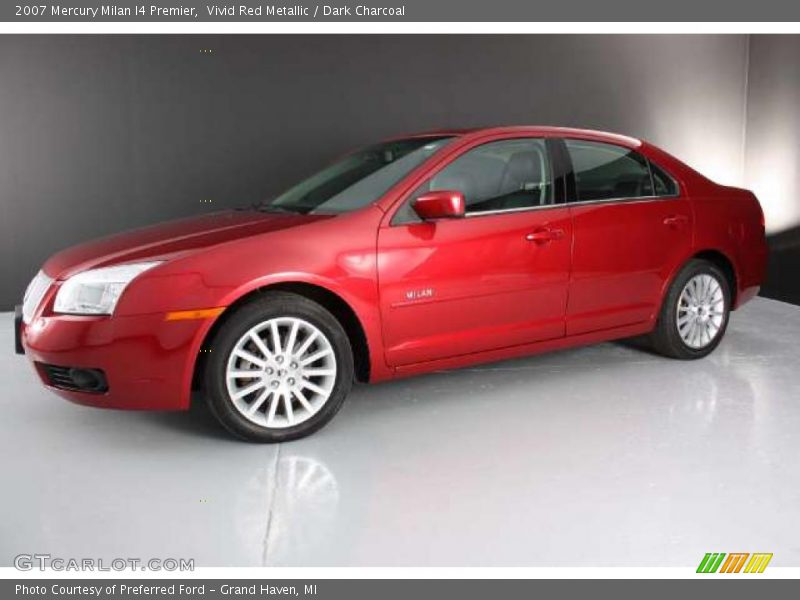 Vivid Red Metallic / Dark Charcoal 2007 Mercury Milan I4 Premier