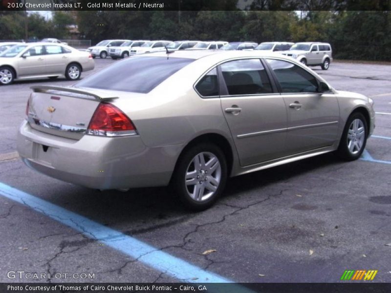 Gold Mist Metallic / Neutral 2010 Chevrolet Impala LT