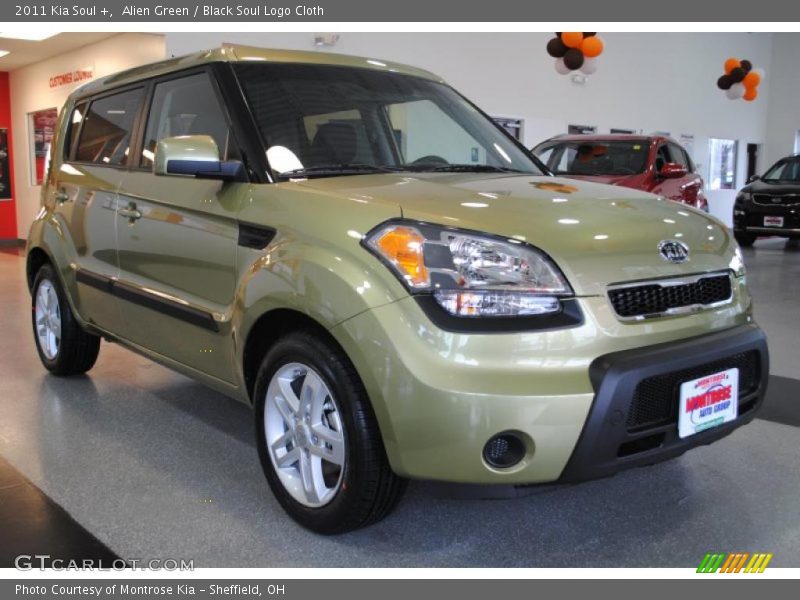 Alien Green / Black Soul Logo Cloth 2011 Kia Soul +