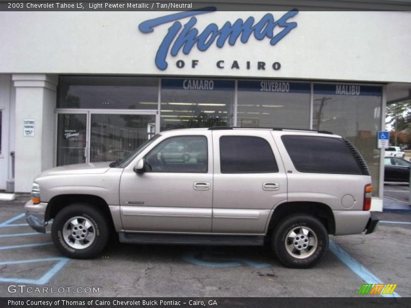 Light Pewter Metallic / Tan/Neutral 2003 Chevrolet Tahoe LS
