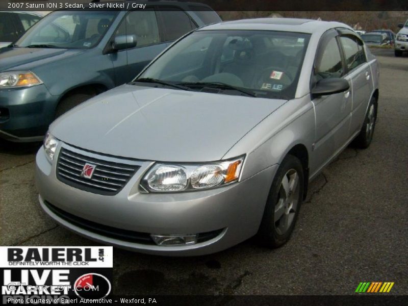 Silver Nickel / Gray 2007 Saturn ION 3 Sedan