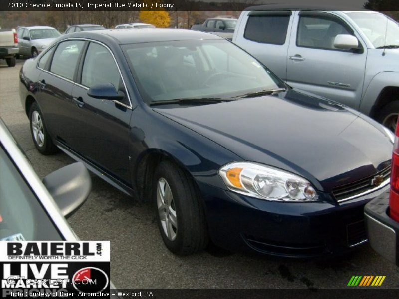 Imperial Blue Metallic / Ebony 2010 Chevrolet Impala LS