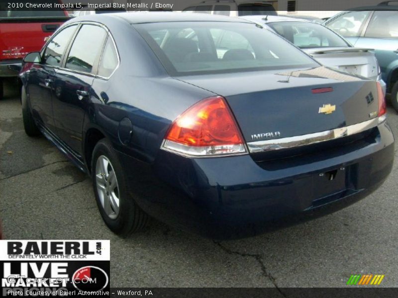 Imperial Blue Metallic / Ebony 2010 Chevrolet Impala LS