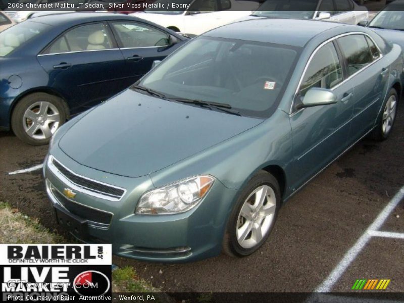 Silver Moss Metallic / Ebony 2009 Chevrolet Malibu LT Sedan