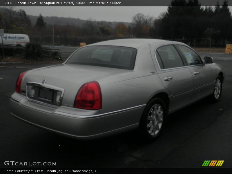 Silver Birch Metallic / Black 2010 Lincoln Town Car Signature Limited