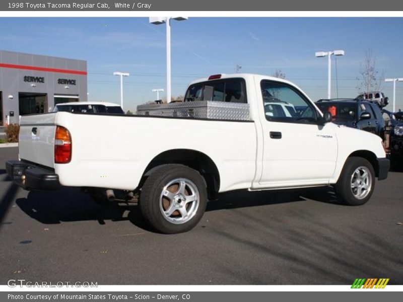 White / Gray 1998 Toyota Tacoma Regular Cab