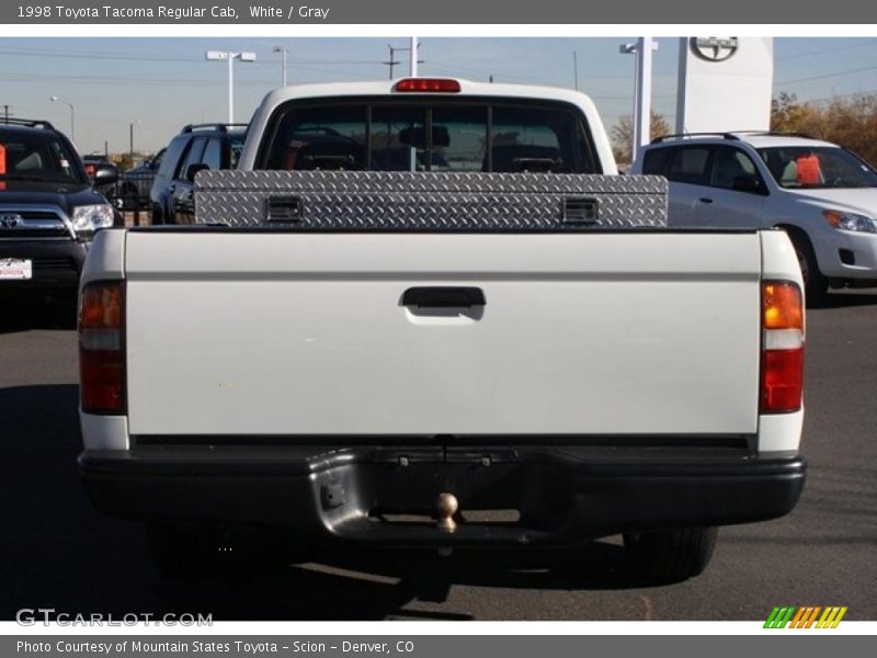White / Gray 1998 Toyota Tacoma Regular Cab